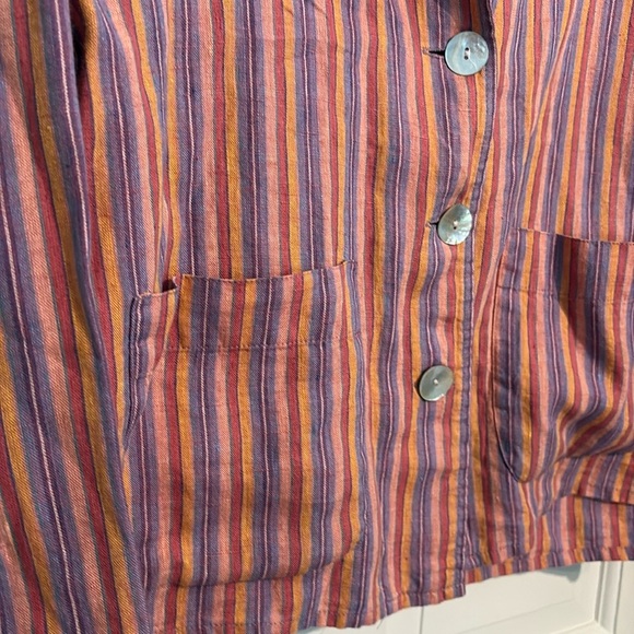Flax women’s button up top - size petite (see measurement) - linen - Picture 3 of 5